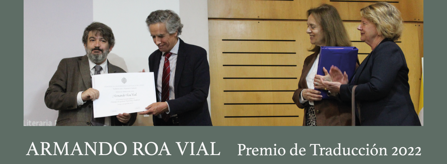 Armando Roa Vial recibe el Premio de Traducción a la Excelencia Académica y Profesional